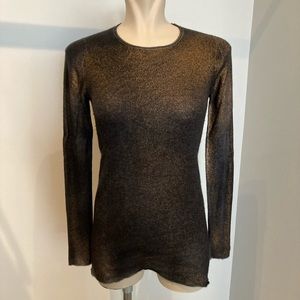 Avant Toi Black/Gold Metallic Cashmere Sweater